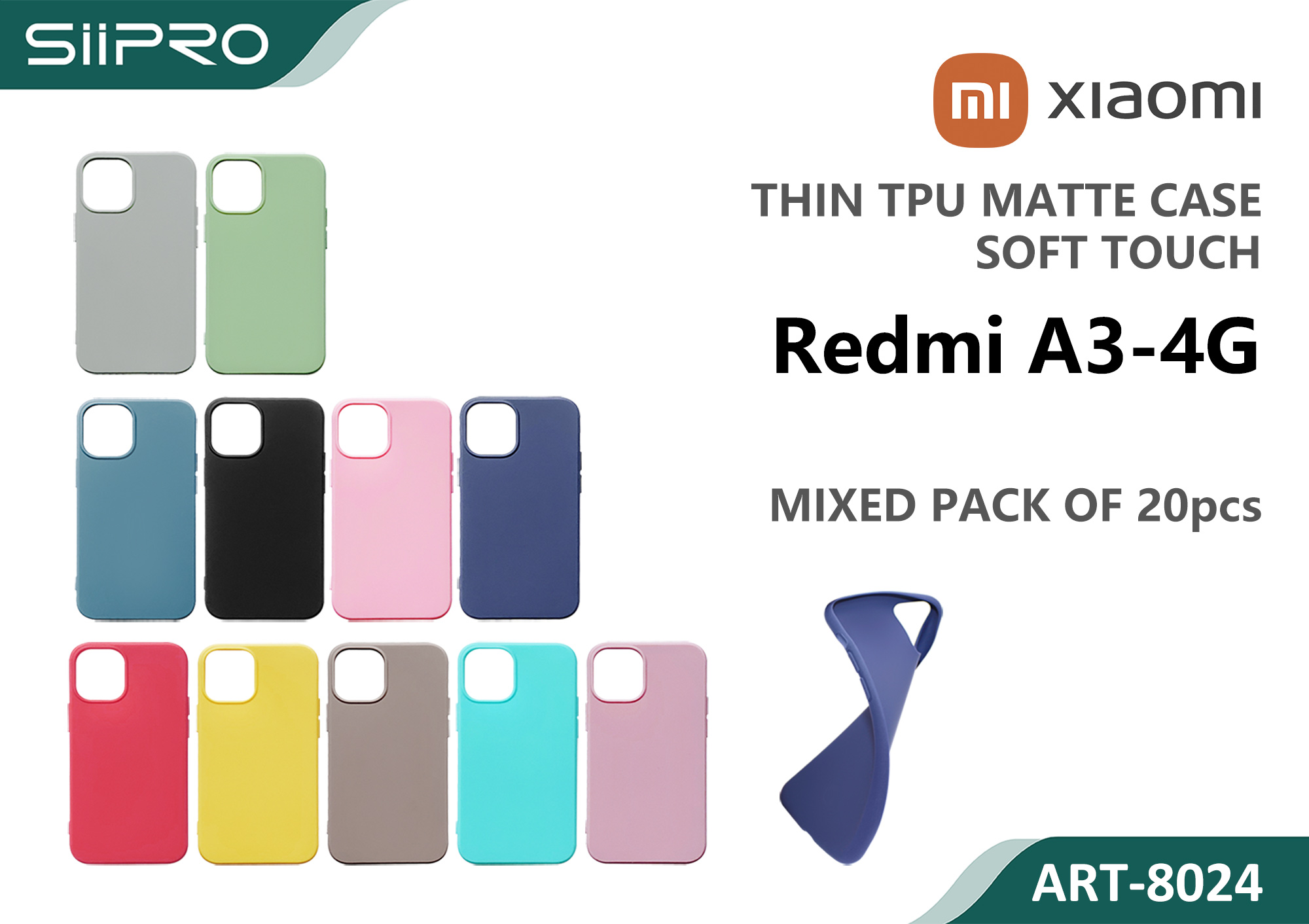 8024-REDMIA3-4G MATTE CASE XIAOMI REDMIA3-4G - immagine 1