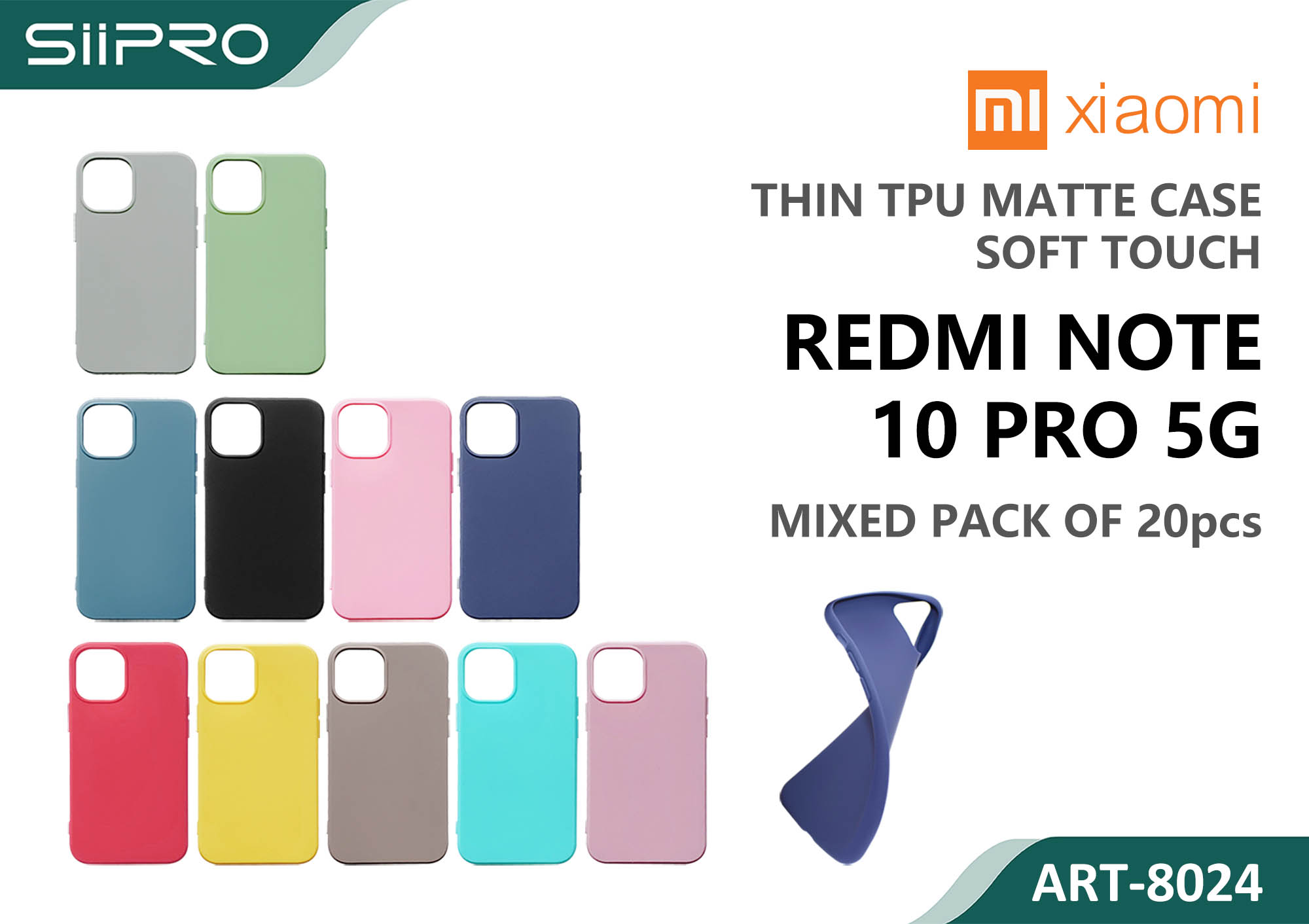8024-REDMINOTE10PRO-5G MATTE CASE XIAOMI REDMINOTE10PRO-5G - immagine 1