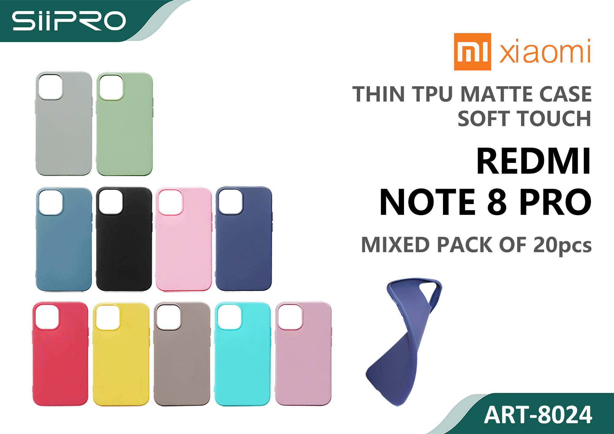 8024-REDMINOTE8PRO MATTE CASE XIAOMI REDMINOTE8PRO - immagine 1