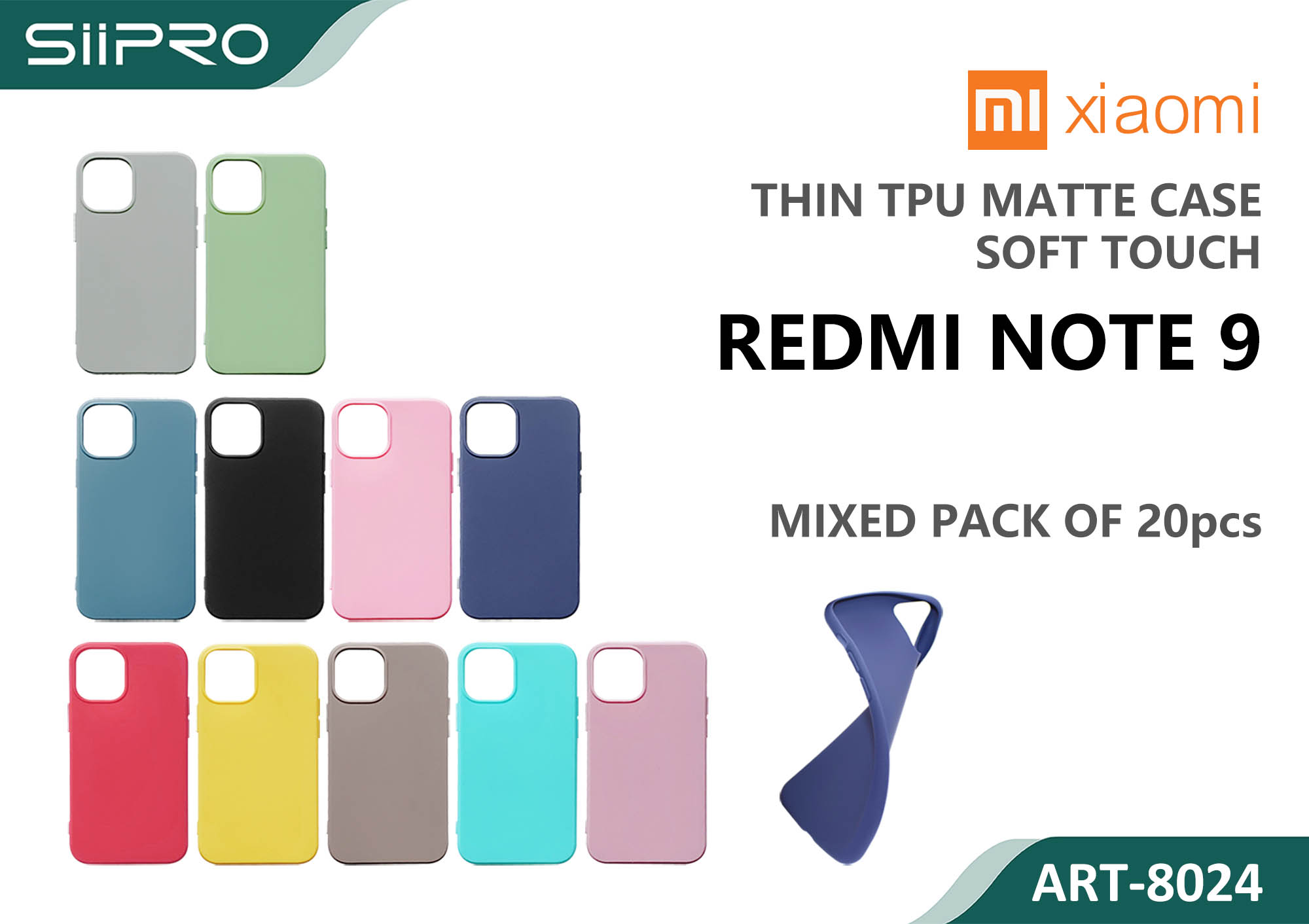 8024-REDMINOTE9 MATTE CASE XIAOMI REDMINOTE9 - immagine 1
