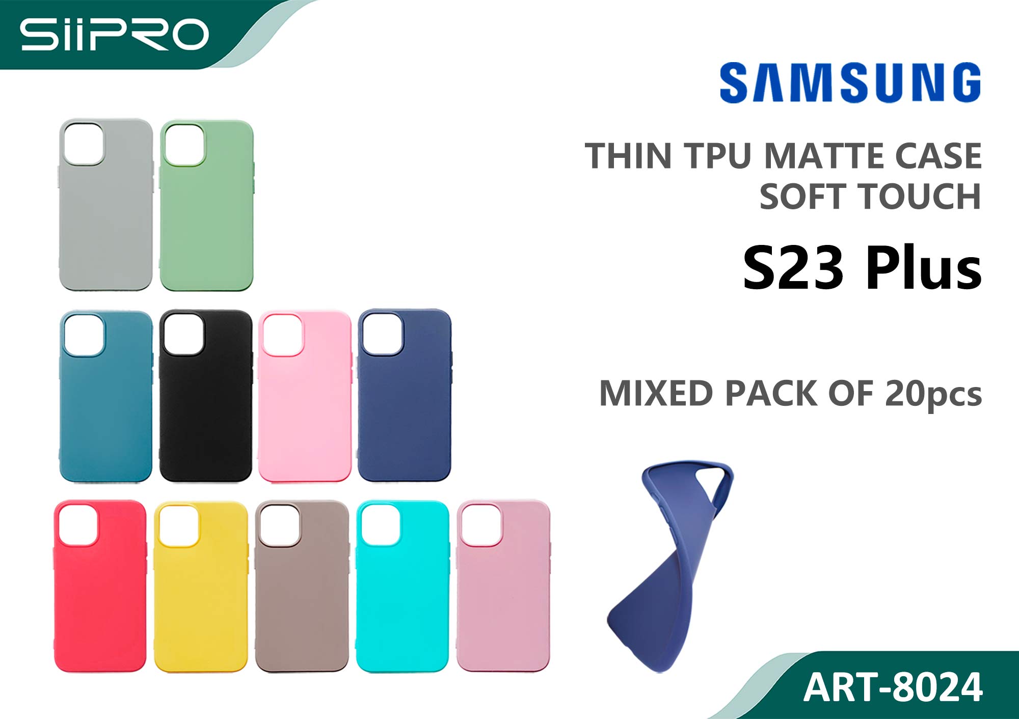 8024-S23PLUS MATTE CASE SAMSUNG S23PLUS - immagine 1