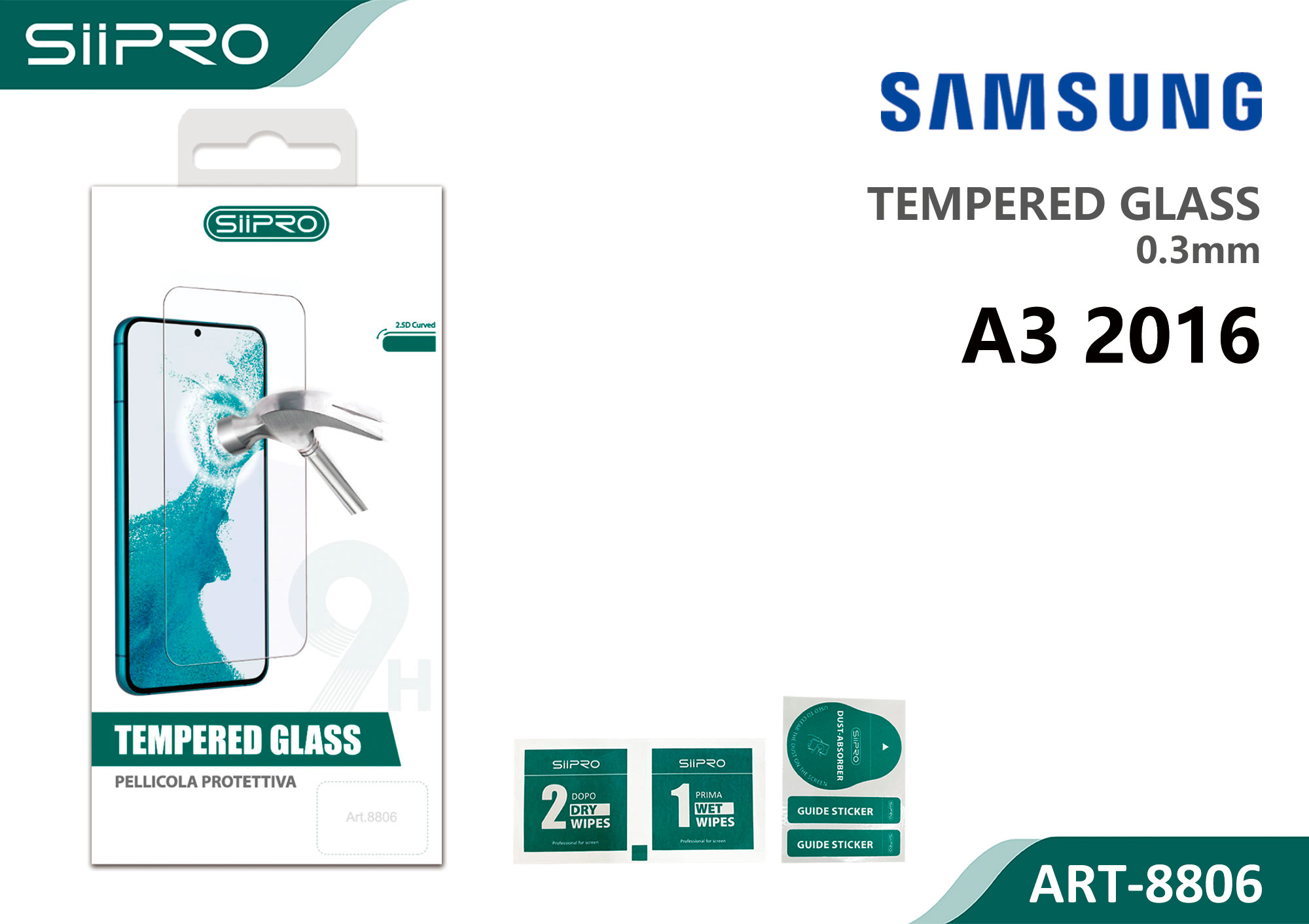 8806-A32016 TEMPERED GLASS SAMSUNG A32016 - immagine 1