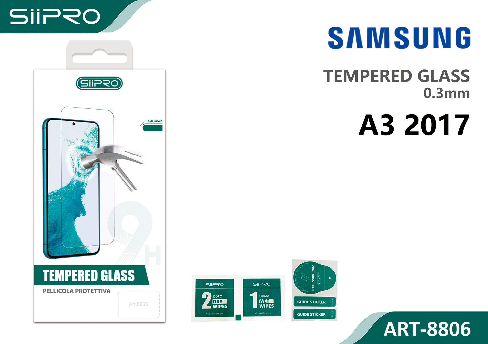 8806-A32017 TEMPERED GLASS SAMSUNG A32017 - immagine 1