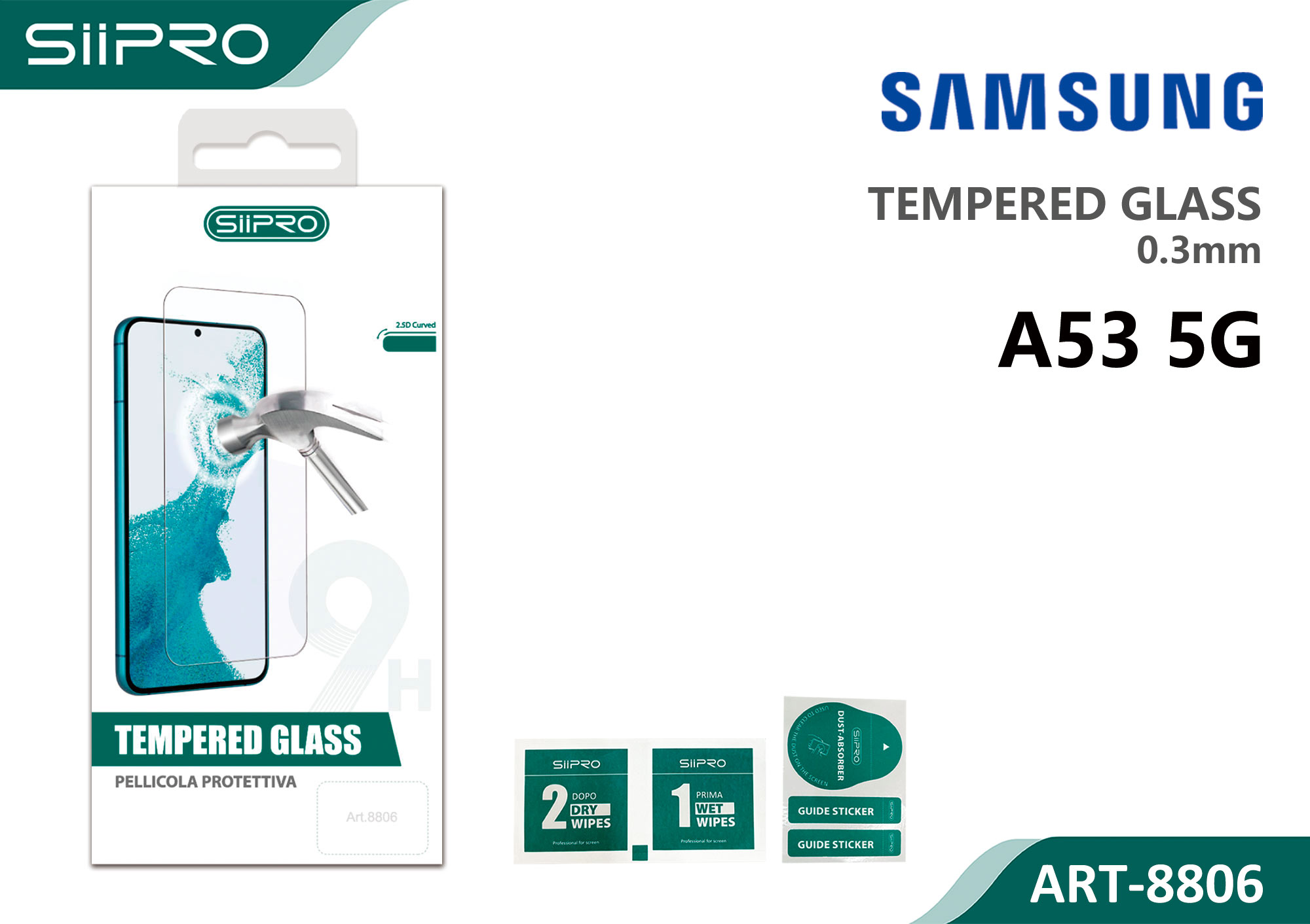 8806-A53-5G TEMPERED GLASS SAMSUNG A53-5G - immagine 1