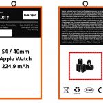 S4 / 40mm Apple Watch 224,9 mAh