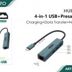 HUB USB 4-IN-1 USB + PRESA RJ45