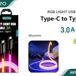 CAVO TYPE-C - TYPE-C RGB LIGHT 3A