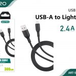 CAVO LIGHTNING 2.1A BLACK 3M