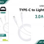 CAVO TYPE-C - LIGHTNING PD20W 2.4A WHITE 3M