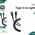 CAVO TYPE-C - LIGHTNING PD20W 2.4A BLACK