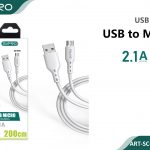 CAVO MICRO 2.1A WHITE 2M