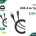 CAVO TYPE-C 2.1A BLACK 3M