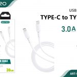 CAVO TYPE-C - TYPE-C PD60W 3A WHITE 30CM