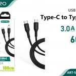 CAVO TYPE-C - TYPE-C PD60W 3A BLACK