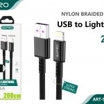 CAVO LIGHTNING 2.4A BLACK 2M