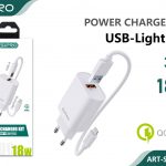 CARICATORE 1USB QC 3.0 + LIGHTNING