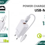 CARICATORE 1USB QC 3.0 + MICRO