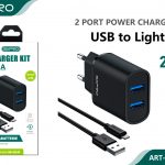 CARICATORE 2USB 2.4A + LIGHTNING