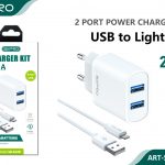 CARICATORE 2USB 2.4A + LIGHTNING