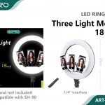 LED RING LIGHT 18INCH (STAND NON INCLUSO)