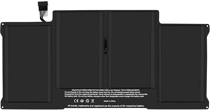 a1405 MACBOOK BATTERY A1377 2010 / A1405 2011-2012 / A1496 2013-2017 MacBook Air 13'' 8000 mAh A1466MD760xx/B MBAIR 13.3/1.4/4/128FLASHMD761xx/B MBAIR 13.3/1.4/4/256FLASHMJVE2LL/A MBAIR 13.3/1.6/4/128FLASHMJVG2LL/A MBAIR 13.3/1.6/4/256FLASHMQD32xx/A MQD42xx/AMQD52xx/AMC965xx/A MBAIR 13.3/1.7/4/128FLASHMC966xx/A MBAIR 13.3/1.7/4/256FLASHMD231xx/A MBAIR 13.3/1.8/4/128FLASHMD232xx/A MBAIR 13.3/2.0/4/256FLASHMC503xx/A MBAIR 13.3/1.86/2/128FLASHMC504xx/A MBAIR 13.3/1.86/2/256FLASH - immagine 1