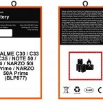 REALME C30 / C33 / C35 / Note 50 / 8i / NARZO 50i Prime / NARZO 50A Prime (BLP877)