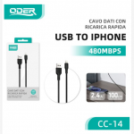 ODER CC-14 CAVO U-L 1Mt NERO