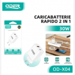 OD-X04 CARICATORE 30W U+C BIANCO OD-X04 充电头 30W U+C 白色