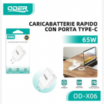 OD-X06 CARICATORE 65W Type-C BIANCO OD-X06 充电头 65W 单C 白色