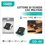 ODER-40 LETTORE DI SCHEDE CAC MILITARI NERO OD-40 读卡器 黑色