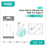 OD-59 CAVO da USB a Type-c 1.5m OD-59 硅胶线 USB到Type-c 1.5米