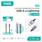 C79-UL CAVO DATI INTRECCIATO IN NYLON USB-A a Lightning 150M C79-UL 数据线 编织 USB到L口 150M