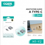 ODER H1-Y2 ADATTATORE AUDIO 2in1 A TYPEC