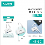 ODER H1-3C ADATTATORE OTS 3in1 A TYPEC