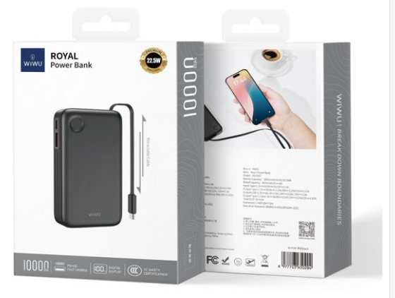 WI-03650204_WI-03650204 Wi-P04710001mAh Power Bank Nero Wi-P04710001mAh 充电宝 黑色 - immagine 1