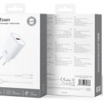 WIWU WI-G006 ESSEN 18W GaN CARICATORE RAPIDA USB+CAVO C BIANCO WIWU WI-G006 18W USB-C口 套充 白色