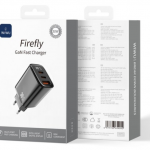 WIWU WI-G010 FIREFLY 30W GaN CARICATORE RAPIDA NERO WIWU WI-G010 30W USB+双C 充电头 黑色
