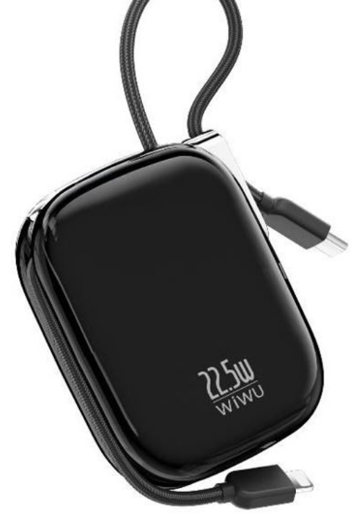 WI-03654677_WI-03654677 WIWU MH136 22.5W Sugar Power Bank 1C 10000mAh Black WIWU MH136 充电宝 黑色 - immagine 1