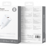 WI-G006 ESSEN 18W GaN CARICATORE RAPIDA USB+L CAVO BIANCO WIWU WI-G006 18W USB-L口 套充