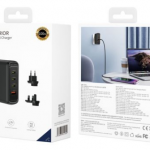 WIWU WI-U022 ADATTATORE WARRIOR 100W QC+PD CARICATORE RICARICA RAPIDA NERO WIWU WI-U022 100W 充电头 黑色