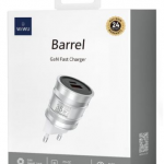 WIWU WI-U028 BARREL 35W QC+PD GAN FAST CHARGER GRIGIO WIWU WI-U028 35W USB+C口 充电头 灰色