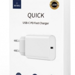 WIWU WI-U001 QUICK 20W PD CARICATORE RICARICA RAPIDA BIANCO WIWU WI-U001 20W C口 充电头 白色