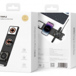 WIWU W-001 CARICATORE WIRELESS 3in1 NERO
