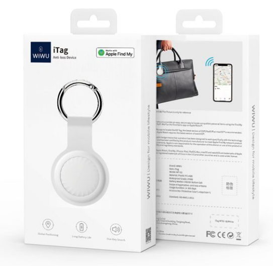 WT-03654219_WT-03654219 WIWU WT-05 iTAG DISPOSITIVO ANTI SMARRIMENTO BIANCO - immagine 1